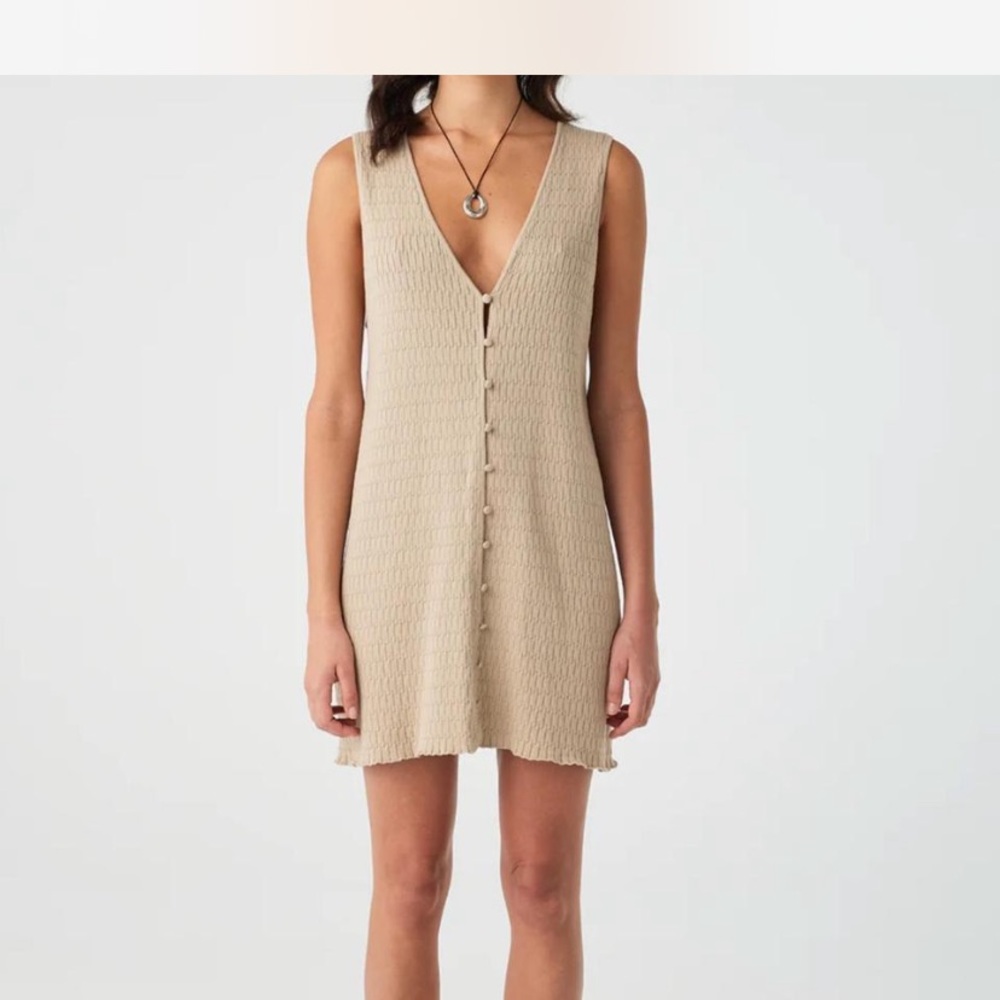 ARCAA Movement Jude Reversible Dress - Button-Down Beige Dress. BNWT